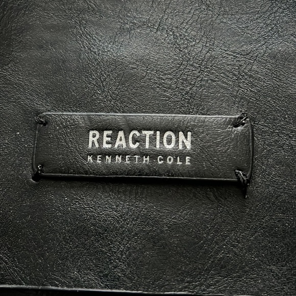 Reaction Kenneth Cole Black Leather Backpack - Picture 2 of 4